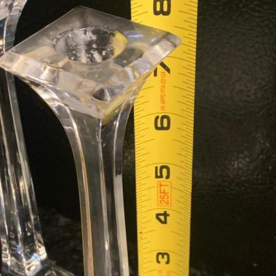 PAIR Tiffany Candlesticks w/ Glass Globes