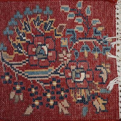 GROUPING OF FIVE SMALL ORIENTAL RUGS MEASURING 12" BY 13" AND VARIOUS SIZE