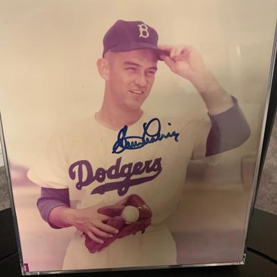 Clem Labine Brooklyn Dodgers Signed Photo