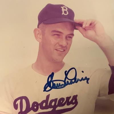 Clem Labine Brooklyn Dodgers Signed Photo