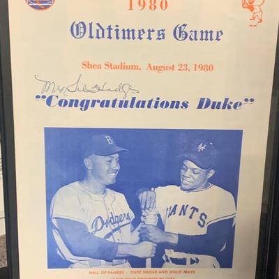 Mrs Gil Hodges Signed Program