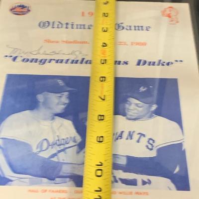 Mrs Gil Hodges Signed Program