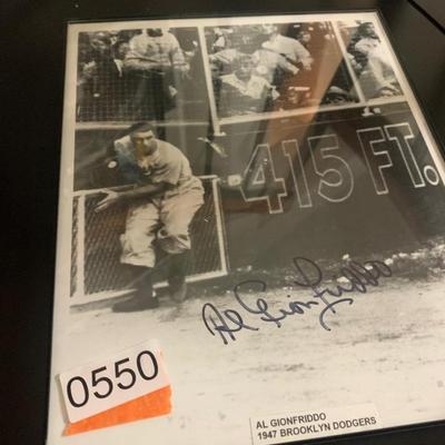 Al Gionfred Signed Photo Framed