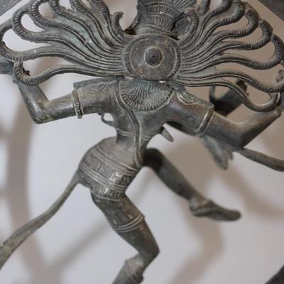 ANTIQUE BRONZE DANCING SHIVA NATARAJA 13"