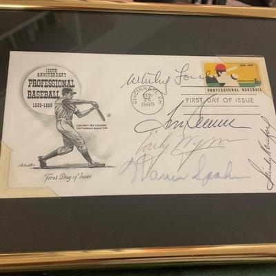 Signed Whitey Ford Sandy Koufax Tom Seaver Warren Spahn