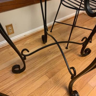 Wrought Iron & Glass Kitchenette Set