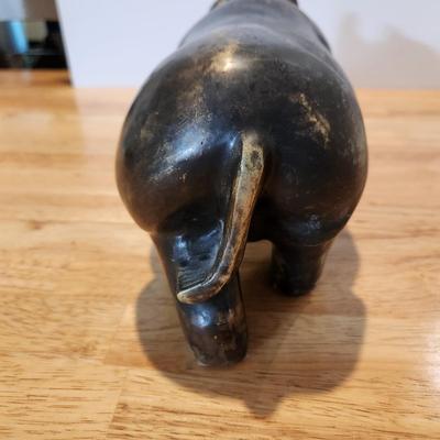 Very Heavy Metal Bronze Brass Rhino Rhinoceros