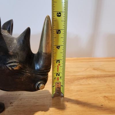 Very Heavy Metal Bronze Brass Rhino Rhinoceros