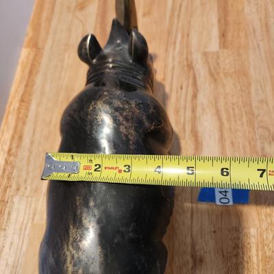 Very Heavy Metal Bronze Brass Rhino Rhinoceros