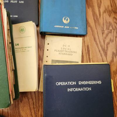 Large Lot of Vintage Japan Air Lines Aircraft Books Route Manuals DC-6B DC7C DC-8