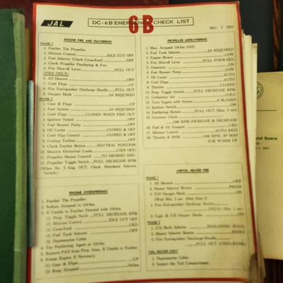 Large Lot of Vintage Japan Air Lines Aircraft Books Route Manuals DC-6B DC7C DC-8