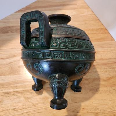 Vintage Mid Century Asian Ice Bucket Barware