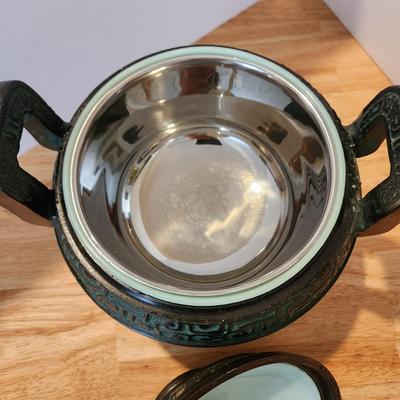 Vintage Mid Century Asian Ice Bucket Barware