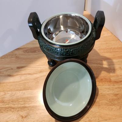 Vintage Mid Century Asian Ice Bucket Barware