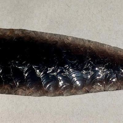 Flintknapped Obsidian Knife W/Jawbone Handle by Dale Duby