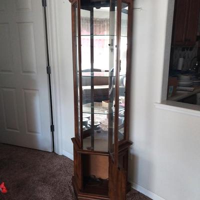 CURIO CABINET WITH LIGHT