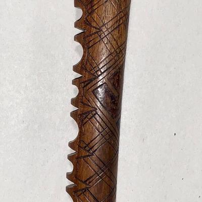 Native American Axe/Tomahawk with Carved Handle