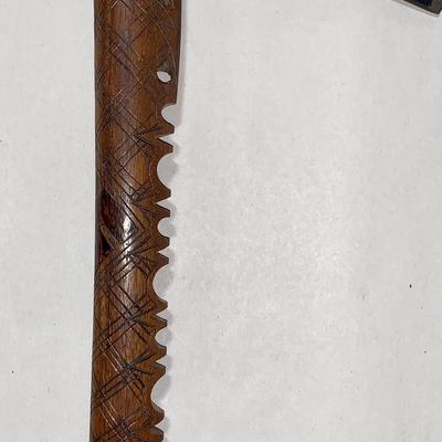 Native American Axe/Tomahawk with Carved Handle