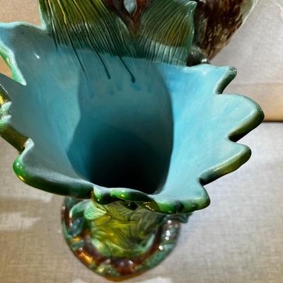 Antique Majolica Stork/Egret/Heron Vase Stick Stand? Holdcroft?