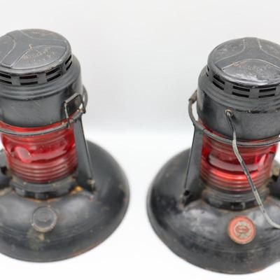 DIETZ No. 40 Traffic Lamps (2) - S. & W. BD. N.O.