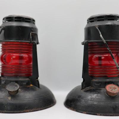 DIETZ No. 40 Traffic Lamps (2) - S. & W. BD. N.O.