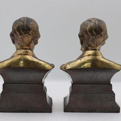 Vintage Abraham Lincoln PMC Bust Bookends