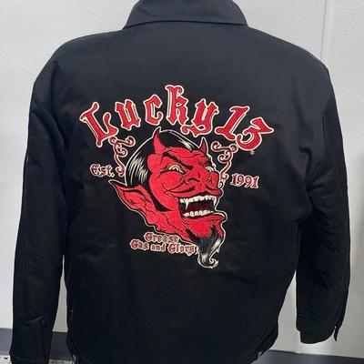 Men’s Lucky 13 Biker/Hot Rod Jacket, Size XL