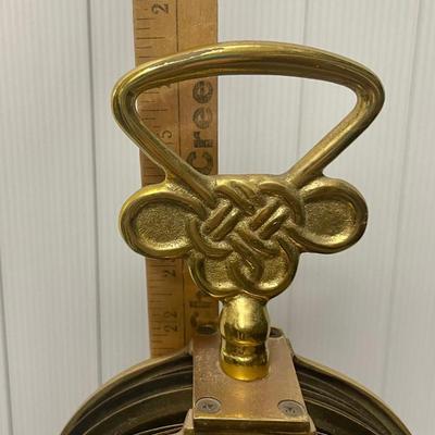 Ornate Brass Fan Fireplace Screen