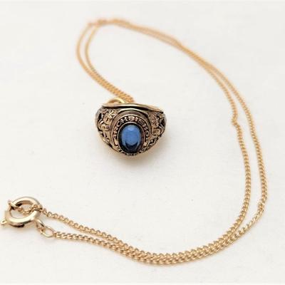 Lot #138D Archbishop Blenk (New Orleans) Miniature High School Ring on Chain