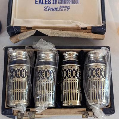 EALES Of Sheffield Cobalt Blue Shakers & Bottles