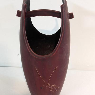 Maruni Hand Made Lacquerware Occupied Japan Vase Marked