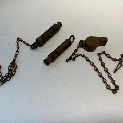 Antique Military Whistles