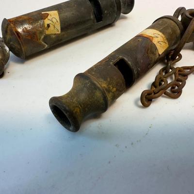 Antique Military Whistles