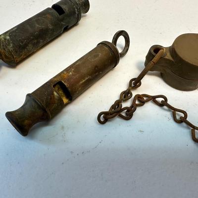 Antique Military Whistles
