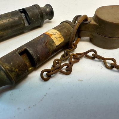 Antique Military Whistles