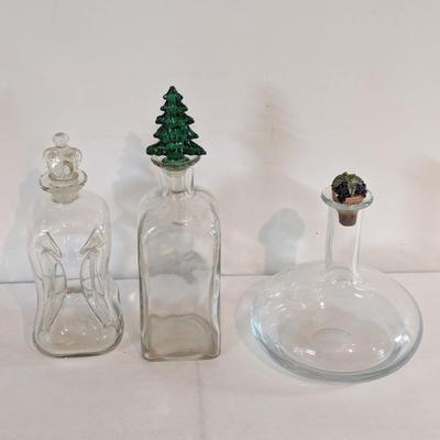 Holmegaard Kluk Kluk Decanter Crown Stopper & Bottles