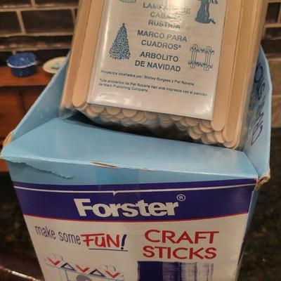 MISC ITEMS; POGS, DOLL HOUSE FURNITURE, CRAFT STICKS & MUCH MORE