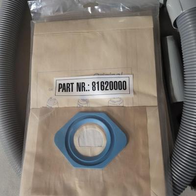 NILFISK CANISTER VACUUM WITH POWER HEAD AND ATTACHMENTS