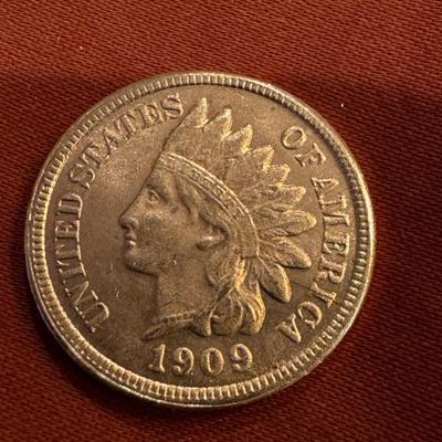 1909 S INDIAN HEAD PENNY 1C VF