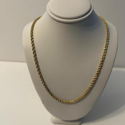 New Authentic 10K 22 inch Rope 3mm 5.5 gr