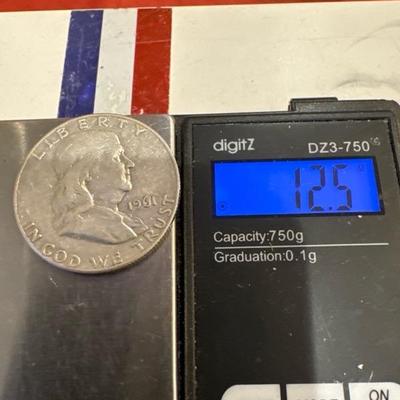 1961 D BENJAMIN FRANKLIN 12.5 half silver