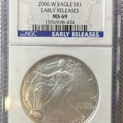 2006 W EAGLE S $1 early releases MS69
