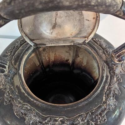 Vintage Tilt Tea Pot Coffee Stand & Warmer Burner Set