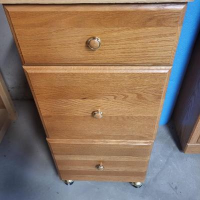 3 DRAWER CABINET ON WHEELS PLUS SMALLER DRAFT TABLE
