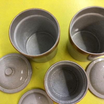 Matching Pottery Canister Set
