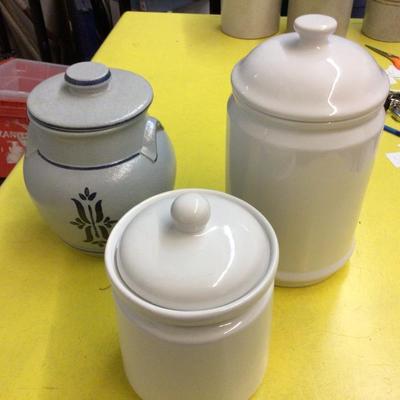 Pottery Canister Lot