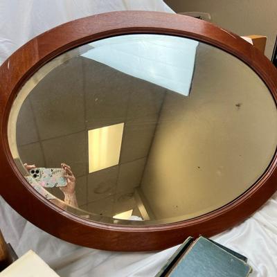 Antique clock, Hanging oval mirror, Leroy lettering machine
