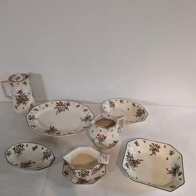 Royal Doulton Old Leeds Spray D3548 Serving Set