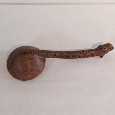 Leopard Wooden Salad Spoon Hand Carved