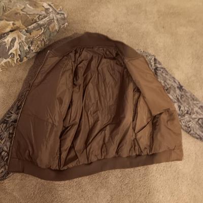 GANDER MOUNTAIN FLEECE SHIRT AND COLUMBIA LINED JACKET (L)